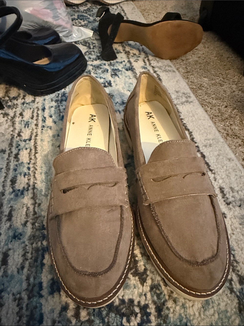 Anne Klein brown loafers